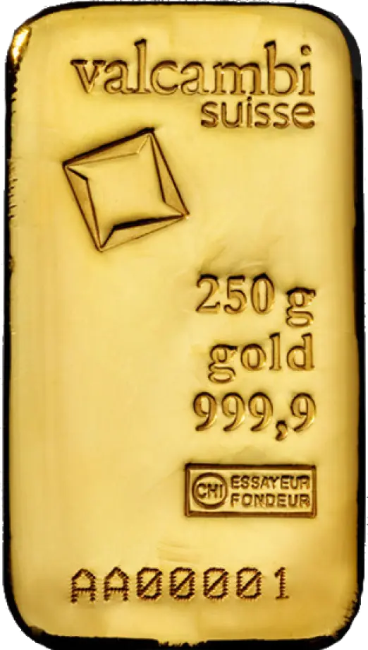 Lingou Aur Valcambi 250 g Casted