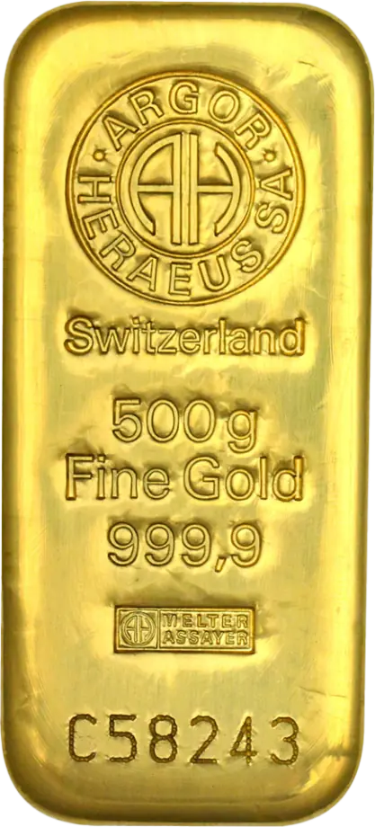 Lingou Aur Argor-Heraeus 500 g Casted