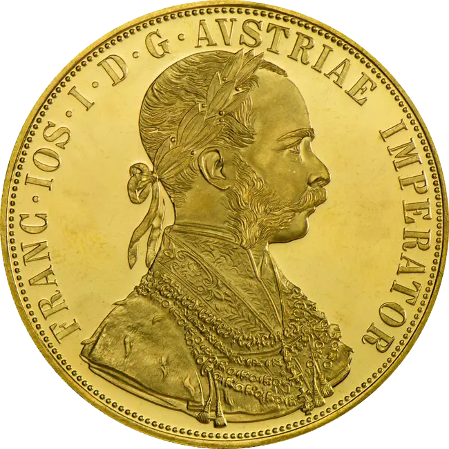 Monedă de aur Austria 4 Ducat Restrike – Neuware (Nou)