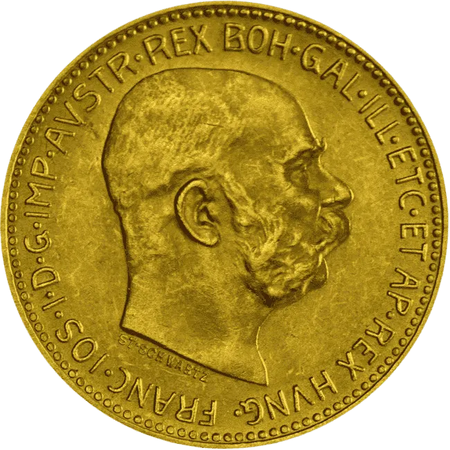 Moneda Aur 20 Crowns Austria (circulat)