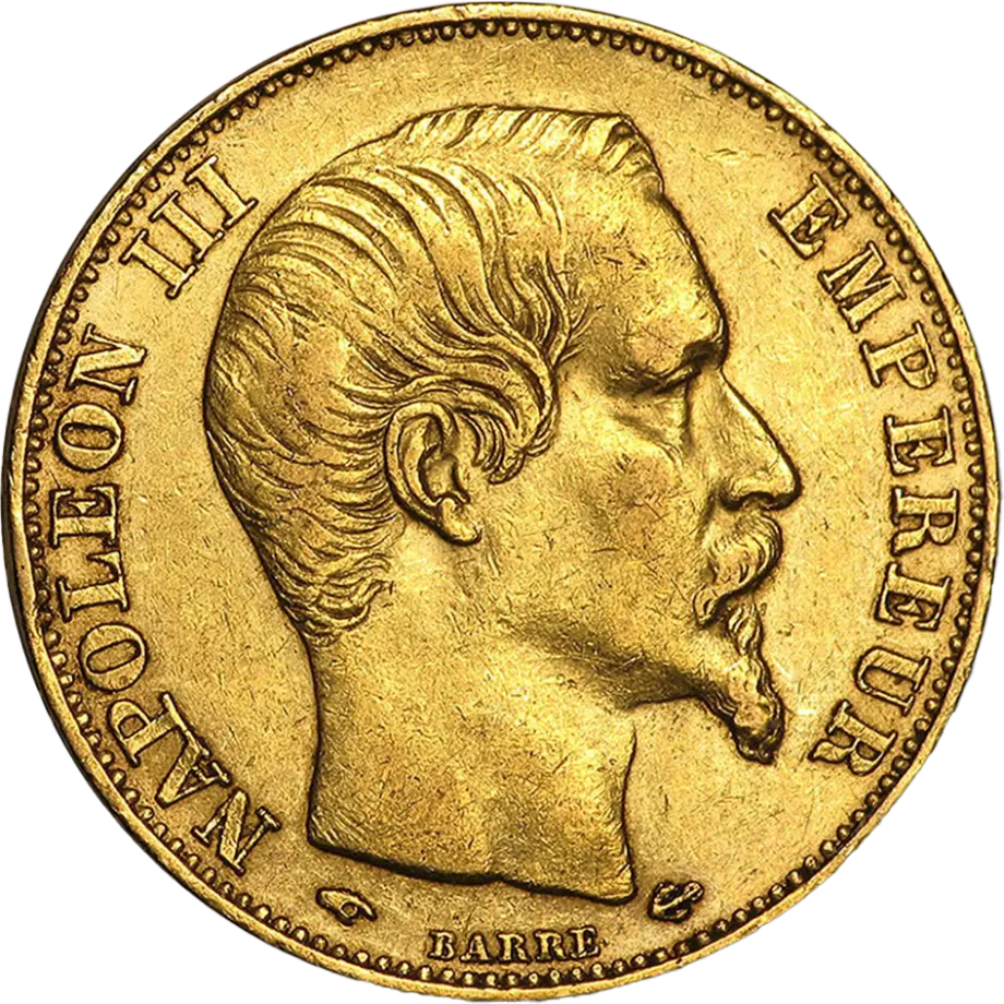20 Franci Napoleon III Bonaparte – Monedă din aur (ani diverși)